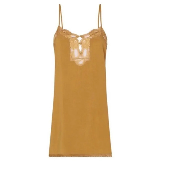 Spell & The Gypsy Collective Love Lace Slip Mini Dress Caramel Size XS - Picture 1 of 10